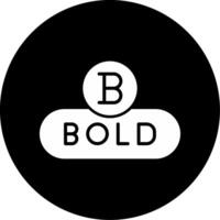 Bold Text Button Glyph Circle Inverted vector