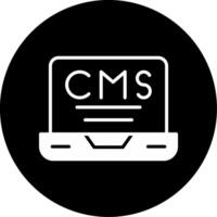 Headless CMS Backend Icon Glyph Circle Inverted vector