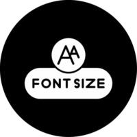 Adjust Font Size Button Glyph Circle Inverted vector