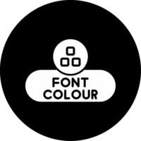 Change Font Color Button Glyph Circle Inverted vector
