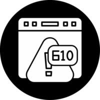 Error 610 Sandbox Violation Glyph Circle Inverted vector