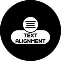Align Text Button Glyph Circle Inverted vector