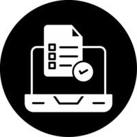 HTML Form Validation Icon Glyph Circle Inverted vector