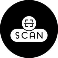 Start Scan Button Glyph Circle Inverted vector