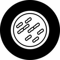 Leuconostoc mesenteroides Fermenting Lactic Bacterium Glyph Circle Inverted vector