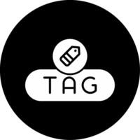 Apply Tag Button Glyph Circle Inverted vector