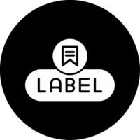 Add Label Button Glyph Circle Inverted vector