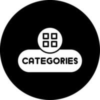 View Categories Button Glyph Circle Inverted vector
