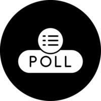 Participate in Poll Button Glyph Circle Inverted vector