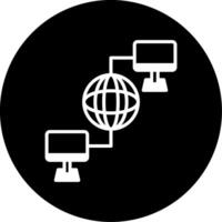 Remote Desktop Control Access Glyph Circle Inverted vector