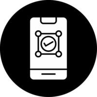 Mobile First Design Icon Glyph Circle Inverted vector