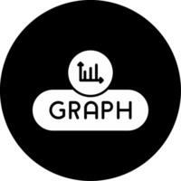 Generate Graph Button Glyph Circle Inverted vector