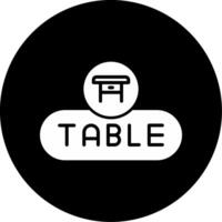 Create Table Button Glyph Circle Inverted vector