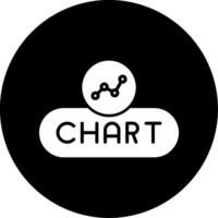 Insert Chart Button Glyph Circle Inverted vector