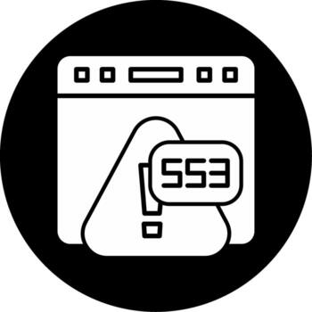 Error 553 Connection Pool Exhausted Glyph Circle Inverted vector