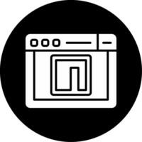 NPM Package Manager Icon Glyph Circle Inverted vector