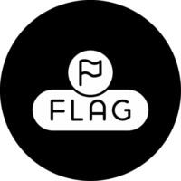 Report Content Button Glyph Circle Inverted vector