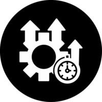All in One Productivity App Glyph Circle Inverted vector