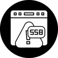 Error 558 Invalid Content Type Header Glyph Circle Inverted vector