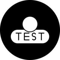 Start Test Button Glyph Circle Inverted vector