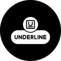 UnderGlyph Text Button Glyph Circle Inverted vector