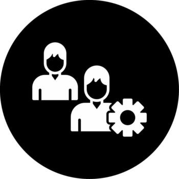 Cloud Based Sales CRM Software Glyph Circle Inverted vector