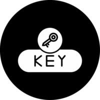 Access Key Button Glyph Circle Inverted vector