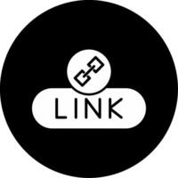Add Link Button Glyph Circle Inverted vector