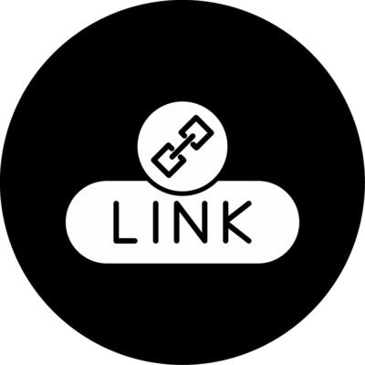 Add Link Button Glyph Circle Inverted