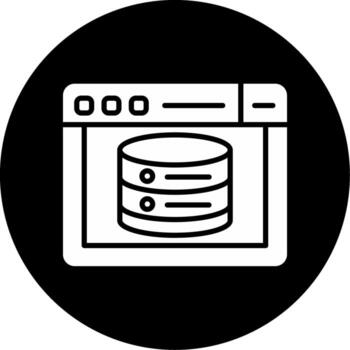 Web Caching Strategy Icon Glyph Circle Inverted vector