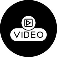 Insert Button Glyph Circle Inverted vector