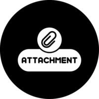Add Attachment Button Glyph Circle Inverted vector