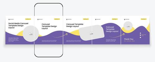 creative and minimal carousel layout design template vector