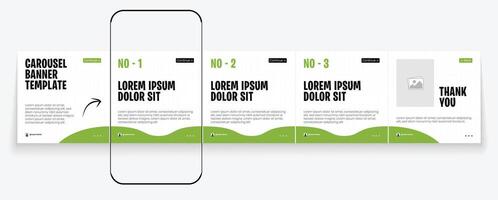 Editable carousel design layout. vector
