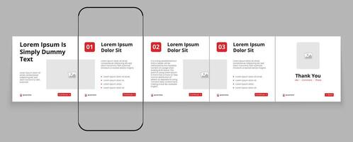 Minimal and simple social media carousel banner template design for social media promotion vector