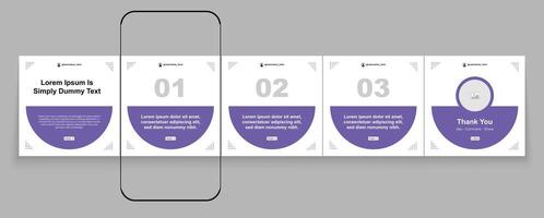 Minimal and creative carousel template design layout vector