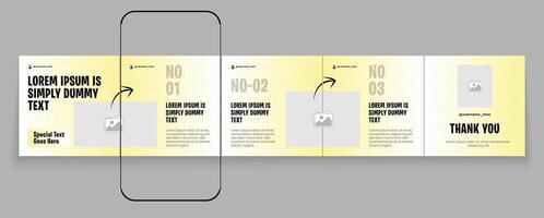 Editable carousel design layout template for social media promotion vector
