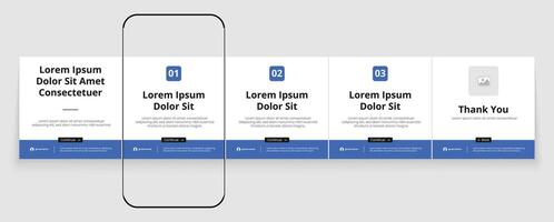 Editable carousel template design for social media promotion. vector