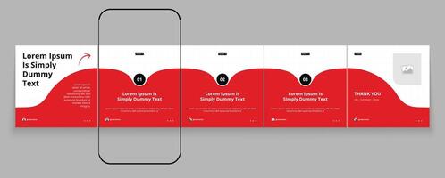 Editable carousel design for social media promotion vector