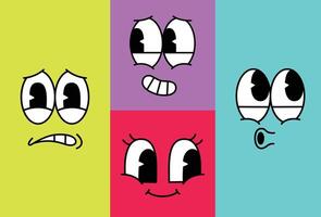 Cartoon Eyes Expressions A Collection of Whimsical, Fun, and Expressive Eye Illustrations for Design Projects vector