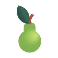Cartoon icon of a pear, isolated on a white background vector