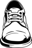 Black icon of a single shoe, isolated without background vector