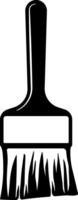 Black and white icon of a paint brush in minimal style without background vector