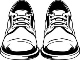 Black icon of a pair of shoes or boots, isolated without background vector