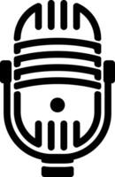 black microphone icon with no background vector