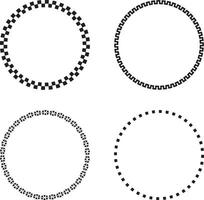 Geometric circle frame pattern collection. vector