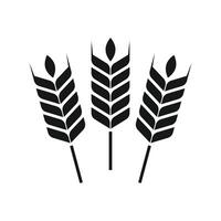 wheat grain icon design concept silhouette flat style vector