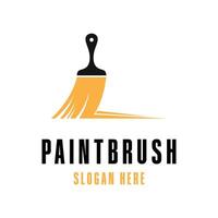 paintbrush painting logo design concept simple idea vector
