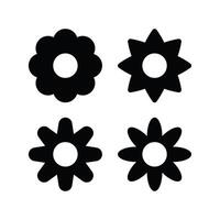 flower icon set design flat style vector