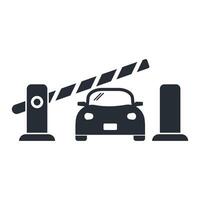 Secure parking gate icon graphic design illustration vector